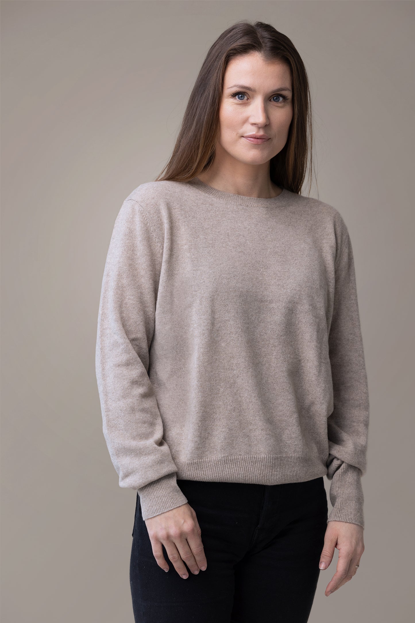 HEIMARÓ Cashmere - Brún peysa