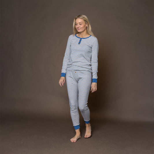 INNIRÓ - konur blátt/röndótt