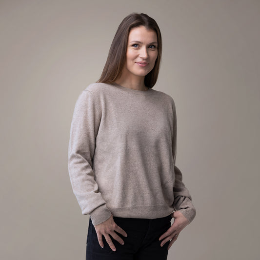 HEIMARÓ Cashmere - Brún peysa